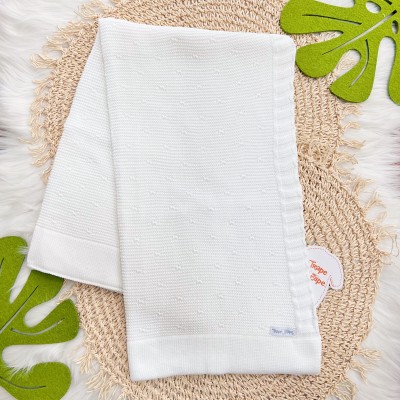 Manta de Linha Ponto Alto - Branco